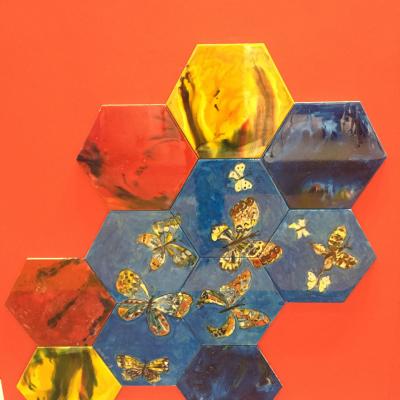 Cevisama 2017 - kolorowa wersja mozaiki sześciokątnej