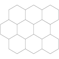 Mozaika sześciokątna (heksagonalna) - wzór 1